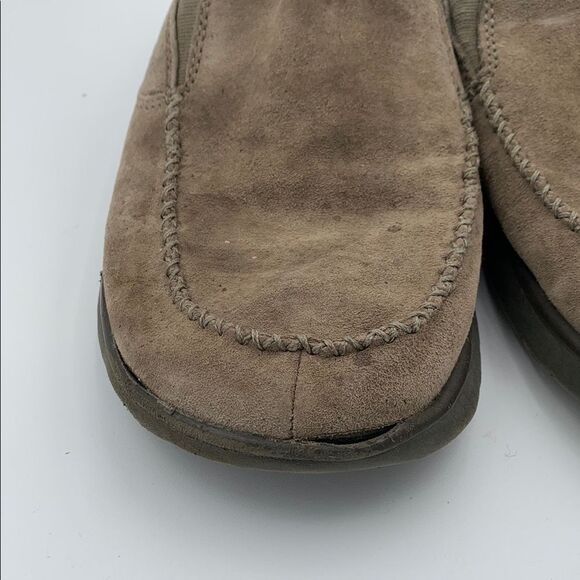Patagonia Men's Tan suede slip on Loafers size 11.5 - Picture 2 of 11